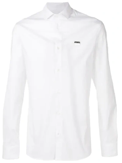 Philipp Plein Istitutional Plain Shirt In White