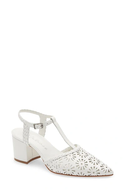 Matisse Portia Pointed Toe Pump In White Leather