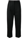 Flared Wool-Blend Trousers