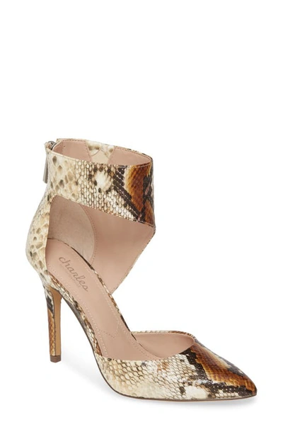 Charles By Charles David Proud D'orsay Pump In Natural Snake Print Leather