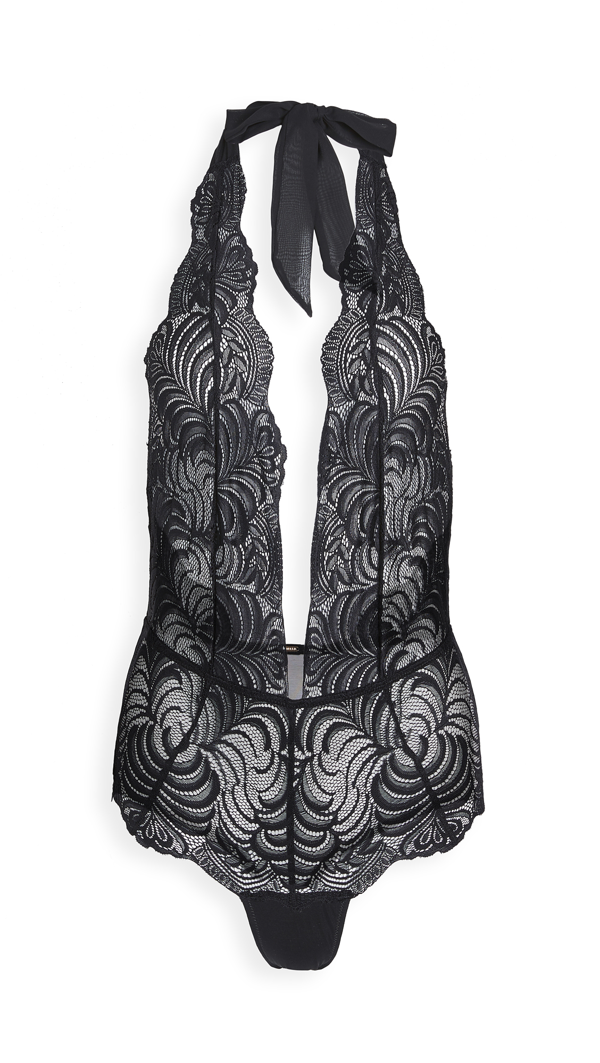 Bluebella Genevieve Lace Halter Bodysuit In Black | ModeSens