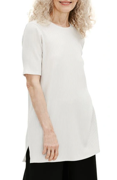 Eileen Fisher Ribbed Knit Tunic In Bone