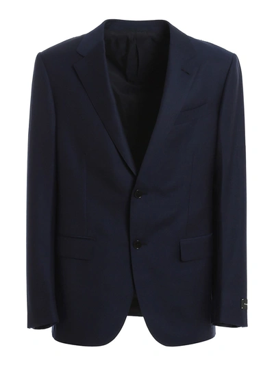 Ermenegildo Zegna Wool-silk Blend Suit In Blue