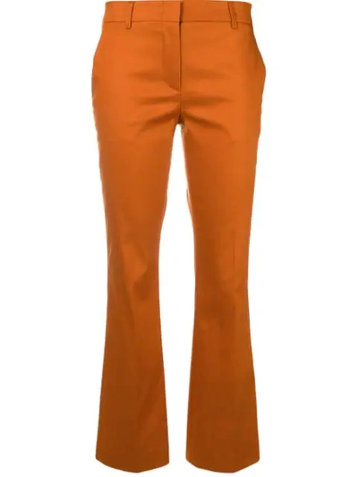 L'autre Chose Cotton-blend Trousers In Orange