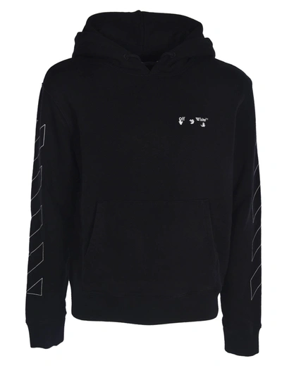 Off-white Diag Ow Logo Hoodie In Black