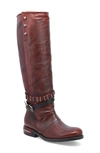 As98 Tosh Knee High Boot In Wine Leather