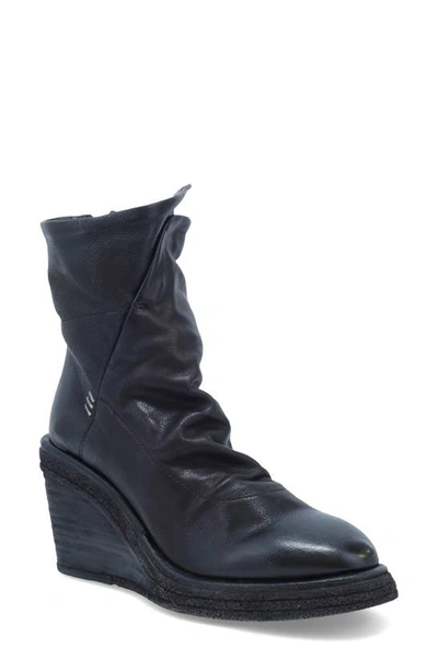 A.s.98 Tremont Wedge Bootie In Black Leather