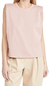 Endless Rose Padded Shoulder T-shirt In Pink