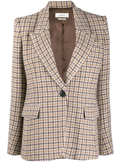 Isabel Marant Étoile Fitted Check Blazer In Brown