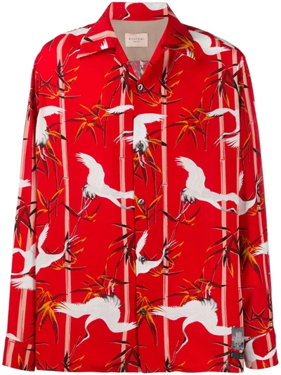 Buscemi Bird Print Shirt In Red ModeSens