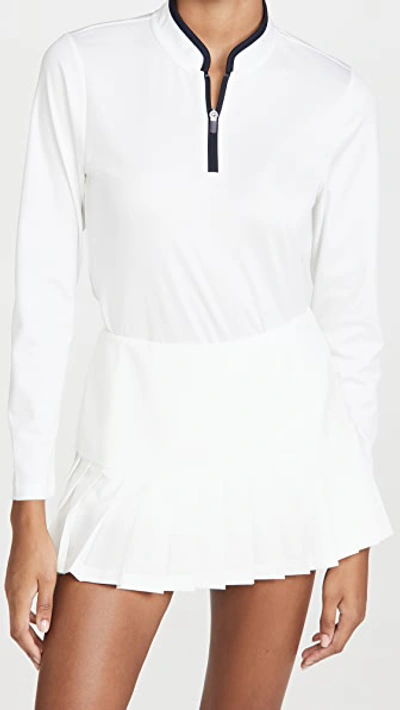 Tory Sport Tory Burch Performance Half-zip Pullover In Snow White