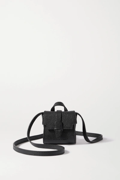 Senreve Milli Maestra Textured-leather Shoulder Bag In Black