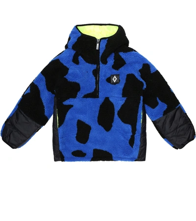 Marcelo Burlon Of Milan Kids' Printed Fleece Jacket In Blue