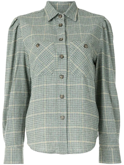 Isabel Marant Étoile Falco Checked Long-sleeved Shirt In Blue