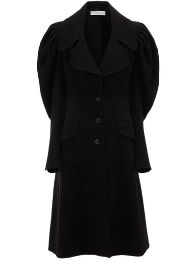 Jw Anderson Puff Sleeved Coat In Black