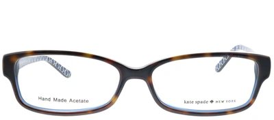 Kate Spade Lorelei Rectangle Eyeglasses In Tortoise,havana