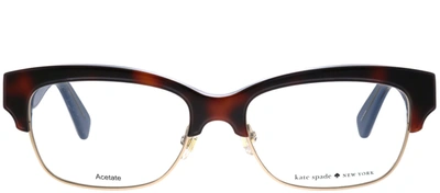 Kate Spade Shantal Square Eyeglasses In Tortoise,havana