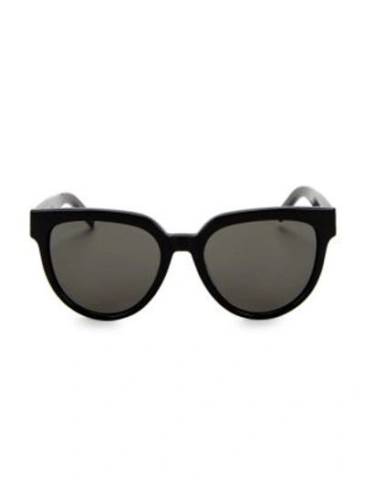Saint Laurent Sl M28 Blk Gry Cat-eye Sunglasses In Black