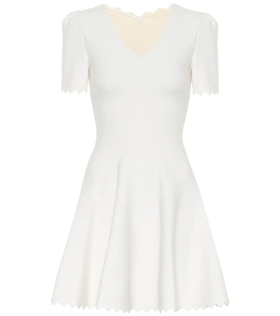 Alaïa Wool Jersey Minidress In White