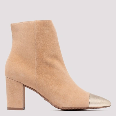 Stuart Weitzman Beige Suede Jill Boots In Neutrals