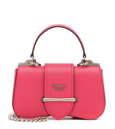 Prada Sidonie Small Leather Shoulder Bag In Pink