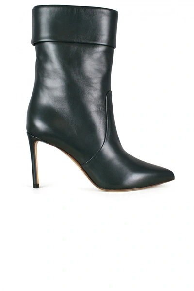 Francesco Russo Black Leather Booties