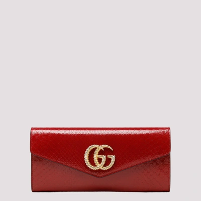 Gucci Broadway Red Python Clutch