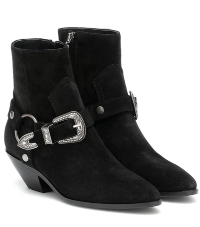 Saint Laurent Copy Of Black West Harness Booties