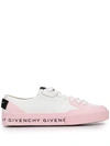 Givenchy White And Pink Logo Sneakers