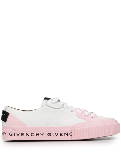Givenchy White And Pink Logo Sneakers