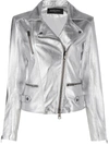 Simonetta Ravizza Babis Moto Jacket In Silver