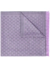 Gucci Gg Jacquard Pattern Knitted Scarf In Viola