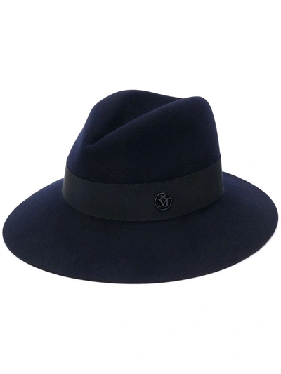 Maison Michel Andre Timeless Waterproof Felt Fedora Hat In Blue