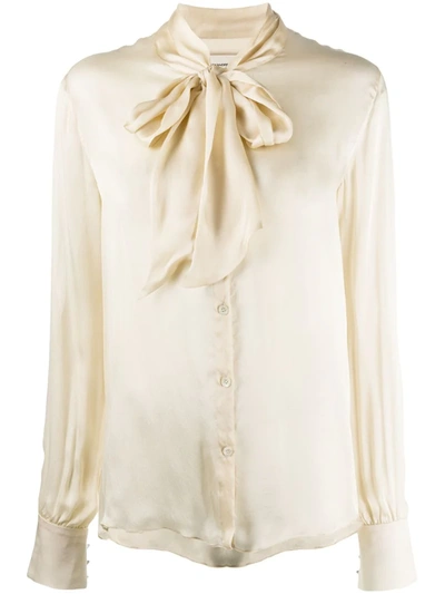 Alexandre Vauthier Shirt In Beige Silk In Neutrals