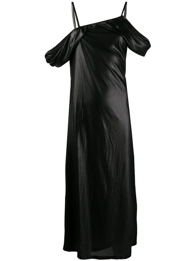 Ann Demeulemeester Drape Detail Dress In Black