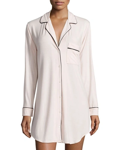 Eberjey Giselle Sleep Shirt In Sorbet/black