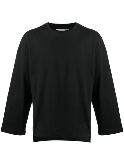 Youths In Balaclava Long-sleeved Cotton T-shirt In Black