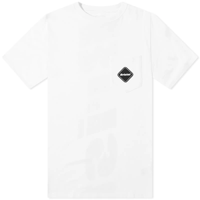 F.c. Real Bristol Big Logo Pocket T-shirt In White