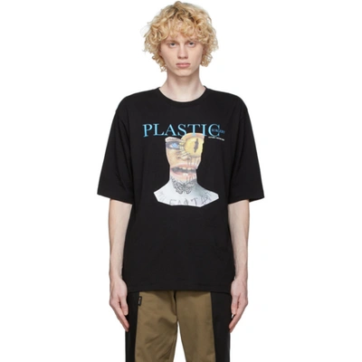 Youths In Balaclava Plastic-print Cotton T-shirt In Black