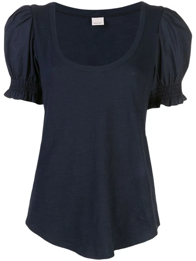 Cinq À Sept Cinq A Sept Valencia Puff Sleeve Tee In Navy