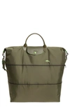 Longchamp Le Pliage Club Expandable Large Nylon Travel Bag In Fir