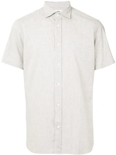 Kent & Curwen Seersucker Short-sleeve Shirt In White