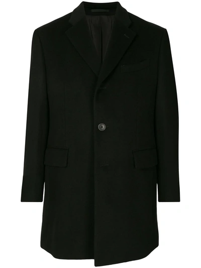 Kent & Curwen Single-breasted Cashmere Coat In Black