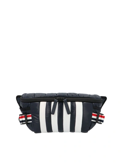 Thom Browne Rwb Webbing Fanny Pack In Blue