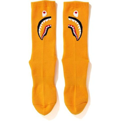 Pre-owned Bape Shark Socks (fw20) Orange