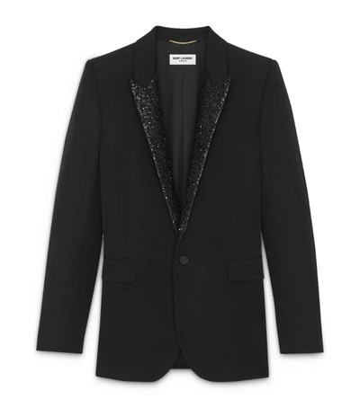 Saint Laurent Glitter-detail Evening Jacket