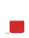 Comme Des Garçons Red Intersection Zip-around Leather Wallet