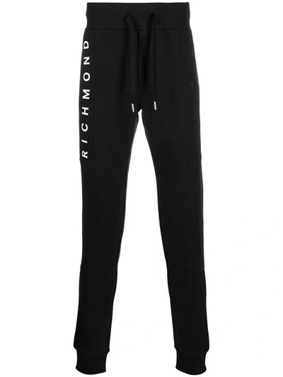 John Richmond Logo Print Track Pants In Black