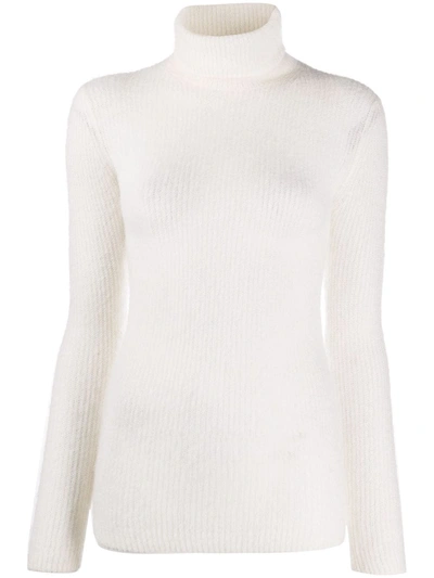 Iro Roll Knit Ribbed Knit Jumper In White