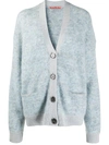 Acne Studios Light Gray Blue Mohair-blend Cardigan In Sky Blue